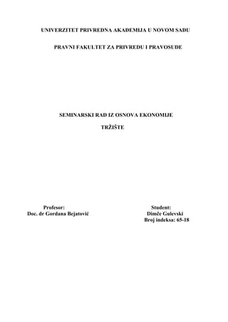 Osnove ekonomije trzišta