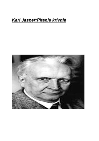 Karl Jasper: Pitanje krivnje
