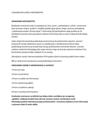 Uvod u novinarstvo- skripta