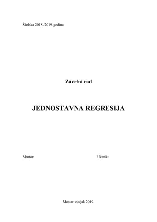 Jednostavna regresija
