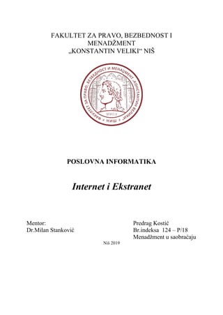 Intranet i Ekstranet