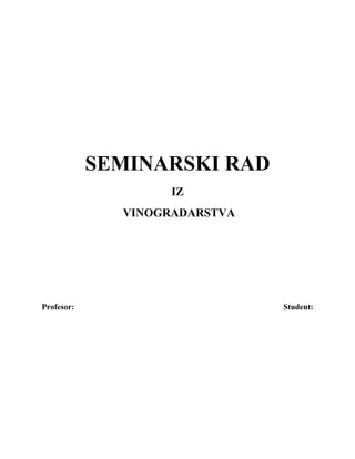 Vegetativni i generativni organi vinove loze