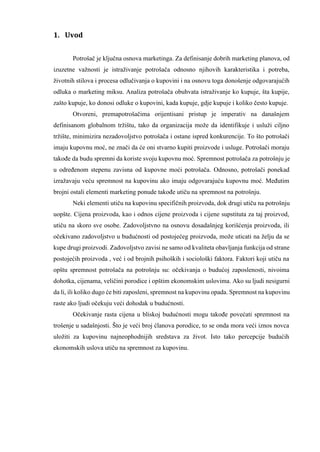 Ponašanje krajnjih potrošača