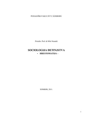 Sociologija detinjstva: hrestomatija