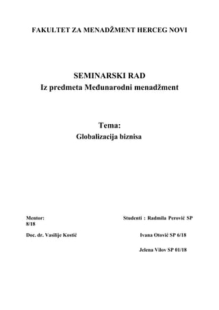 Globalizacija biznisa