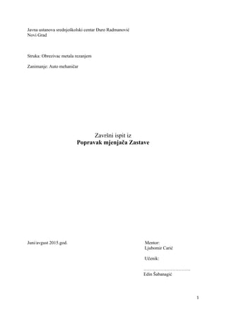 Popravak mjenjača zastave