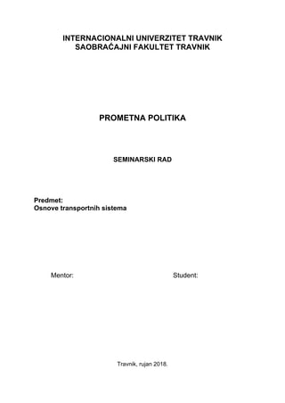 Prometna politika