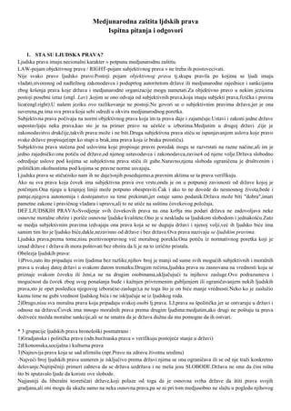 Medjunarodna zaštita ljudskih prava