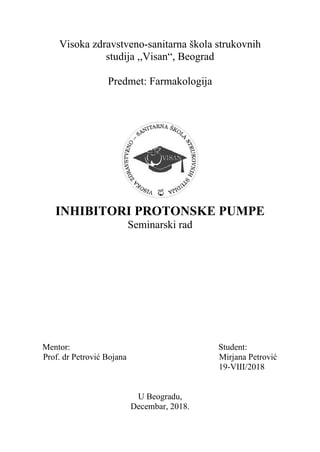 Inhibitori protonske pumpe