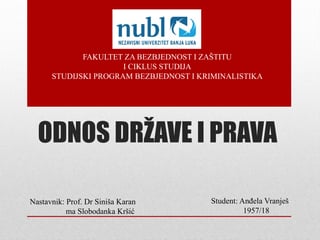 Odnos države i prava