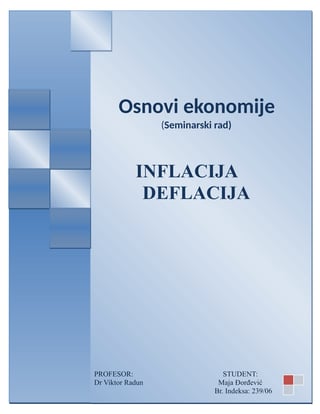 Inflacija i deflacija: osnovi ekonomije