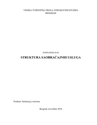 Struktura saobraćajnih usluga