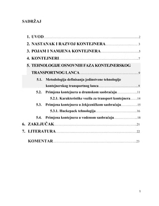 Tehnologija transporta kontejnera