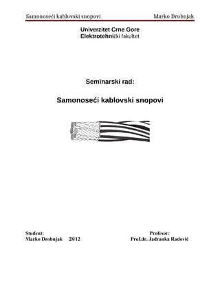 Samonoseći kablovski snopovi