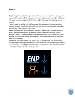 Analiza i unapređenje sistema elektronske naplate putarine