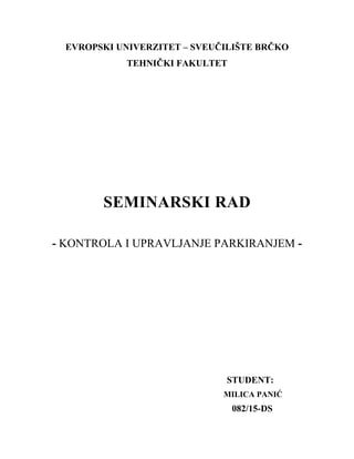 Kontrola i upravljanje parkiranjem