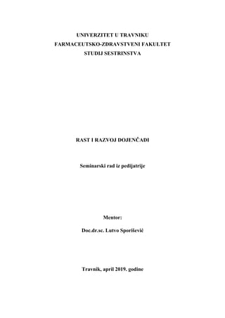 Rast i razvoj dojenčadi