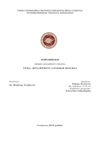 Menadžment ljudskih resursa