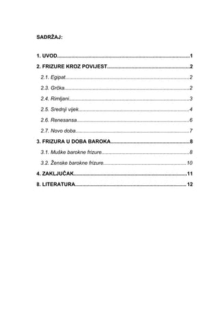 Frizure u doba baroka