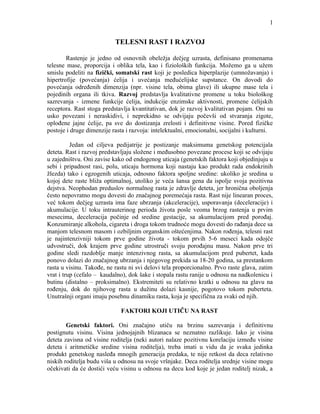 Telesni rast i razvoj