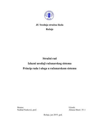 Izlazni uređaji računarskog sistema