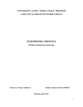 Elektronska trgovina: oblici, prednosti, nedostaci i bezbednost