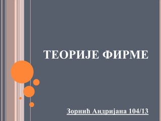 Teorije firme