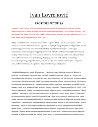 Prostori putopisa: analiza i teorijski aspekti