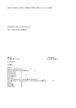 Devijantno ponašanje