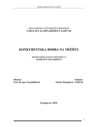 Konkurentska borba na trzistu