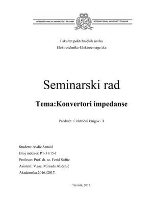 Konvertori impedanse