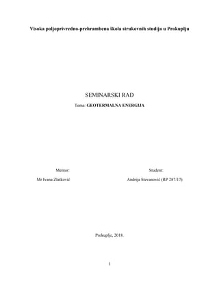 Geotermalna energija