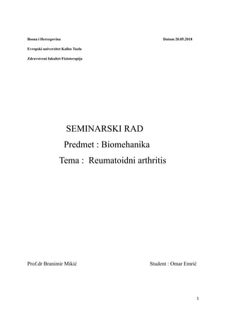 Reumatoidni arthritis