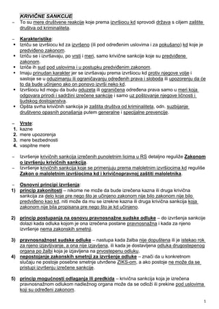 Izvršenje krivičnih sankcija