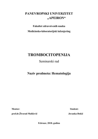 Trombocitopenija