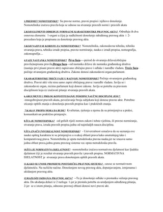 Nomotehnika – Pitanja i odgovori