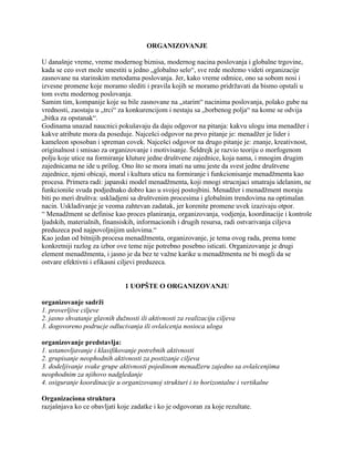 Razvoj menadžmenta kroz istoriju i praksu u pravcu mogućnosti današnje primene