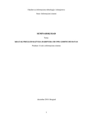 Uvod u Informacione sisteme 1