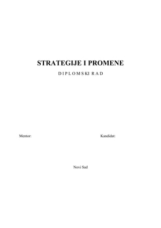 Strategije i promene