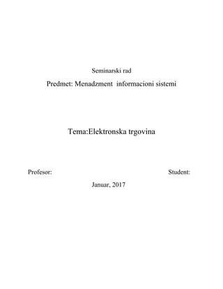 Elektronska trgovina