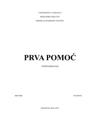 Prva pomoć