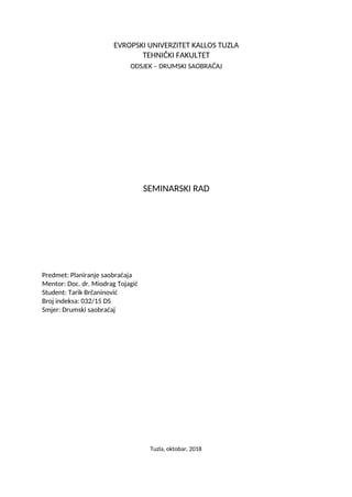 Planiranje saobraćaja