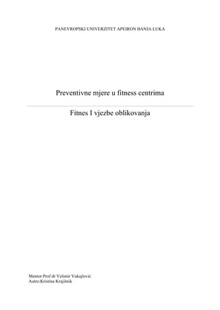 Mjere opreza u fitness cetru