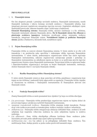 Finansijska tržišta i institucije