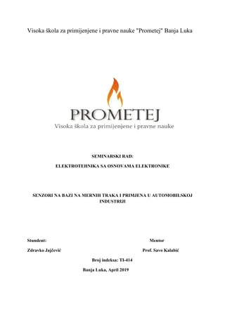 Senzori na bazi mijernih traka i njihova primjena u automobilskoj industriji
