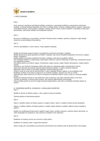 Zakon o budžetu