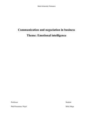 Emotional intelligence