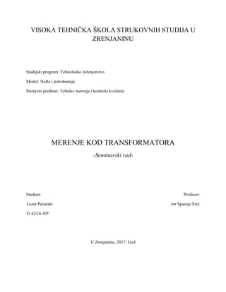 Ispitivanje transformatora