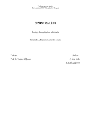 Arhitekura računarskih sistema