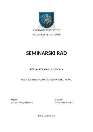 Međunarodna trgovinska arbitraža